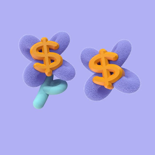 Clip Earring Money Stud / Ear Sign On