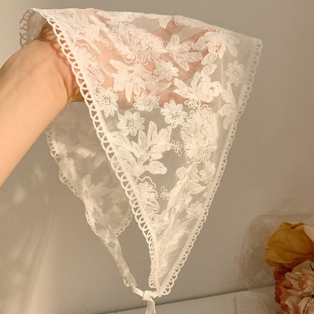 (Various Lace Designs) Scarf Head Triangle