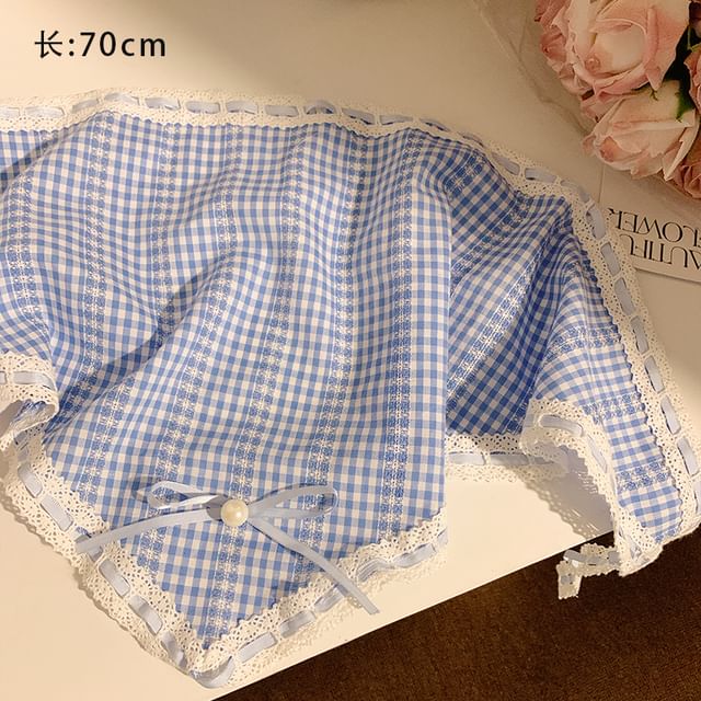 Scarf Lace Trim Triangle Set Scrunchie Head Designs) (Various /