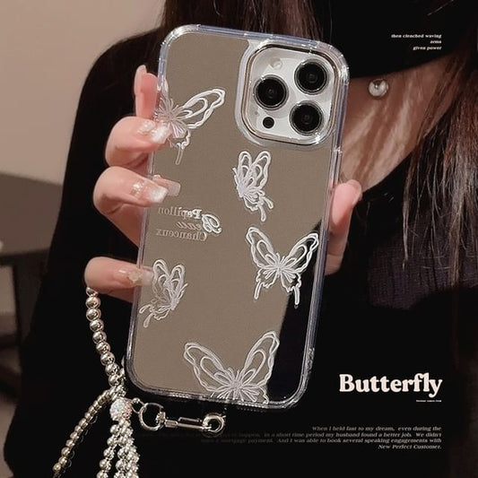 Case Phone Butterfly Mirrored