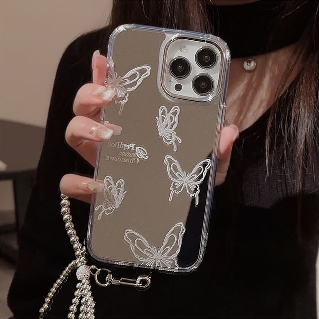 Case Phone Butterfly Mirrored
