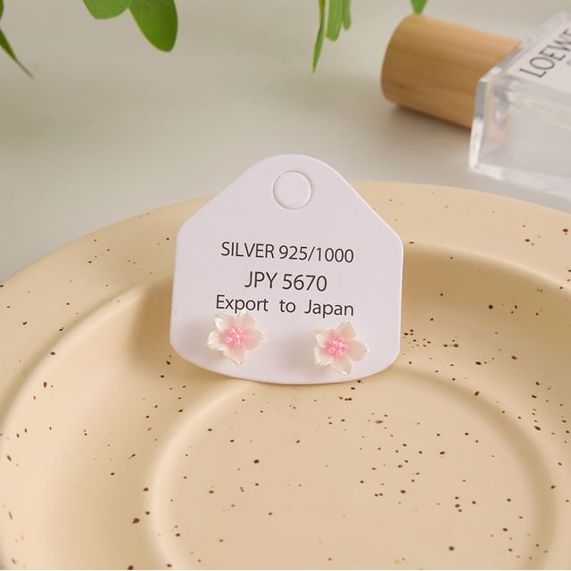 Stud Earring Alloy Floral