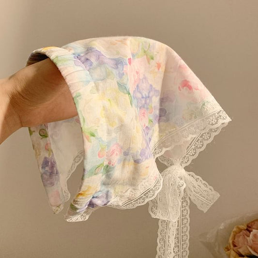 Print Designs) Trim Bandana (Various Lace Headband