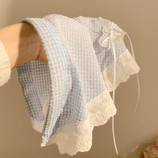 Plaid Headband Designs) Lace Bandana (Various Trim