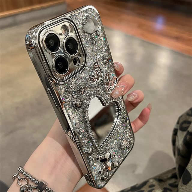 Phone Case Mirrored Set / Heart Strap