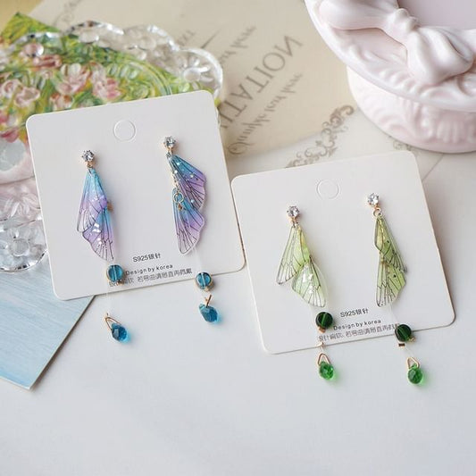 Crystal Faux Alloy Dangle Earring Butterfly