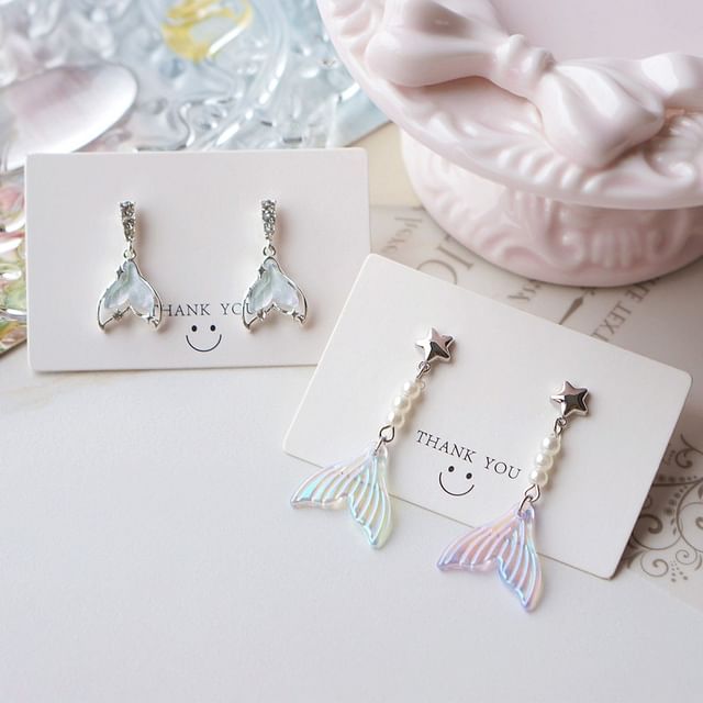 Earring (Various Tail Alloy Dangle Designs) Mermaid