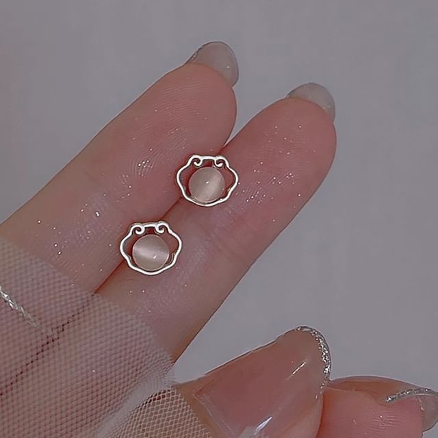 Stone Eye Cat Earring Stud