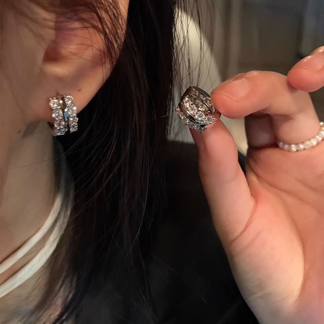 Hoop Rhinestone Earring