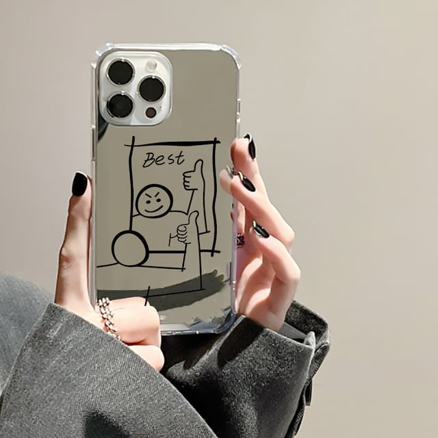 Phone Mirrored Cartoon Case
