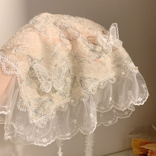 Designs) Lace Trim Butterfly Bandana (Various
