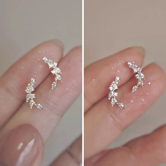 Silver Stud Sterling Rhinestone Ear