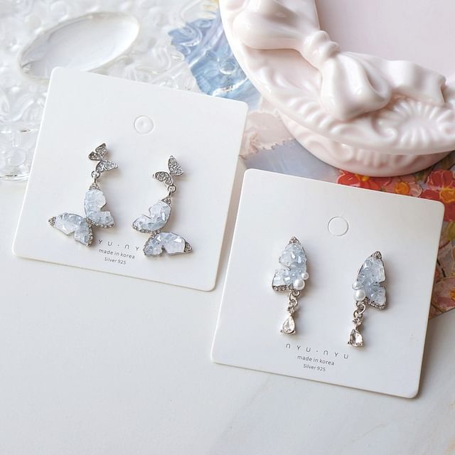 / Butterfly Earring On Drop Clip