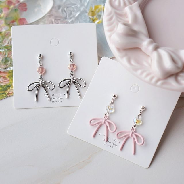 Drop On Earring Clip Bow /