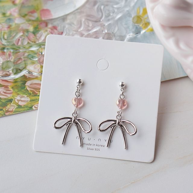 Drop On Earring Clip Bow /