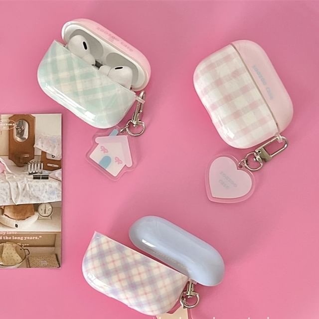 Earphone (Various AirPods Designs) Pro Skin Charm Case / Plaid