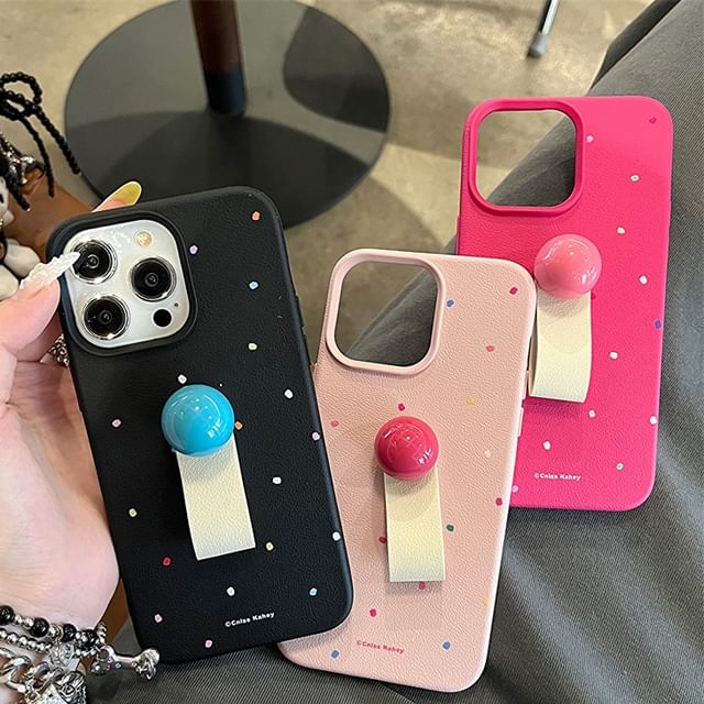 Finger Phone Case Strap Dotted