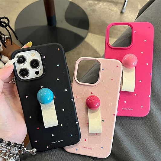 Finger Phone Case Strap Dotted