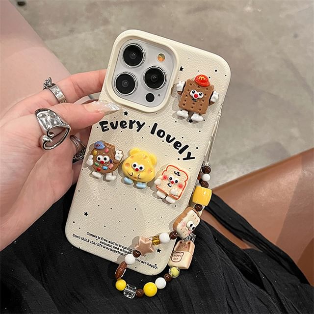 Strap / Phone Cartoon Food Case Set