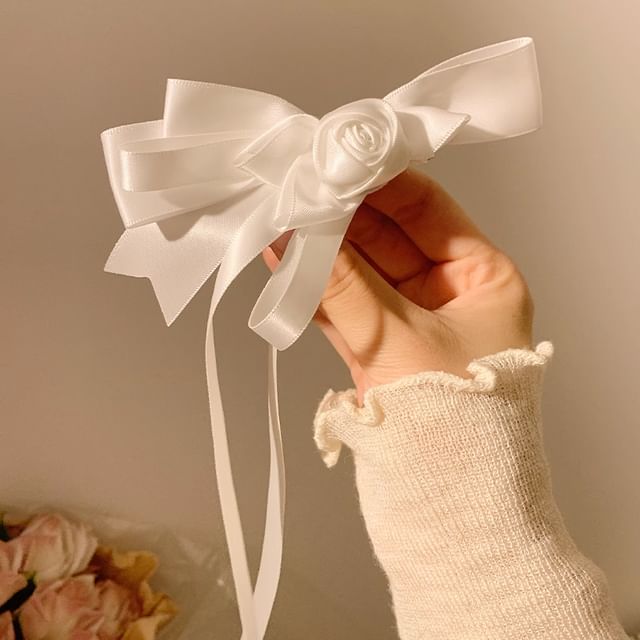 Flower Bowknot Clip Hair