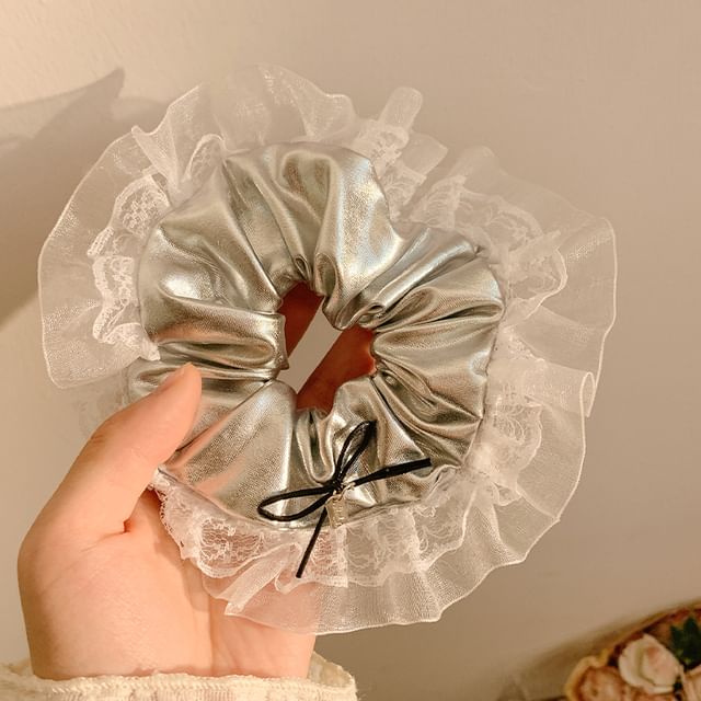 Ruffle Trim Scrunchie