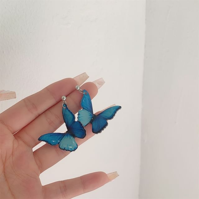 Drop Earring Butterfly / Clip-On Hook