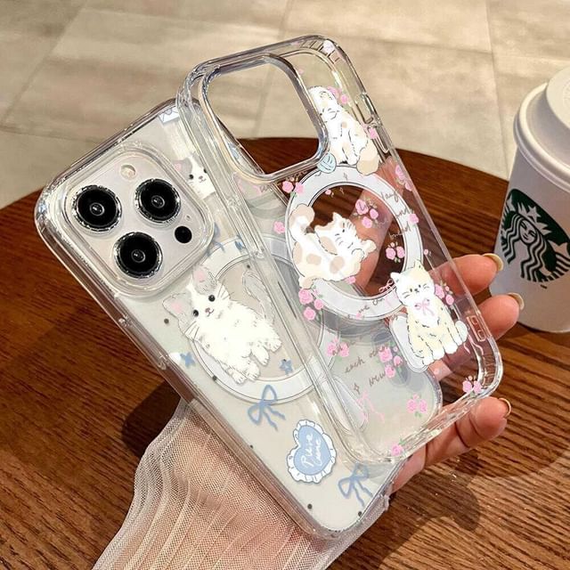Case MagSafe) Magnetic with (Compatible Phone Cat