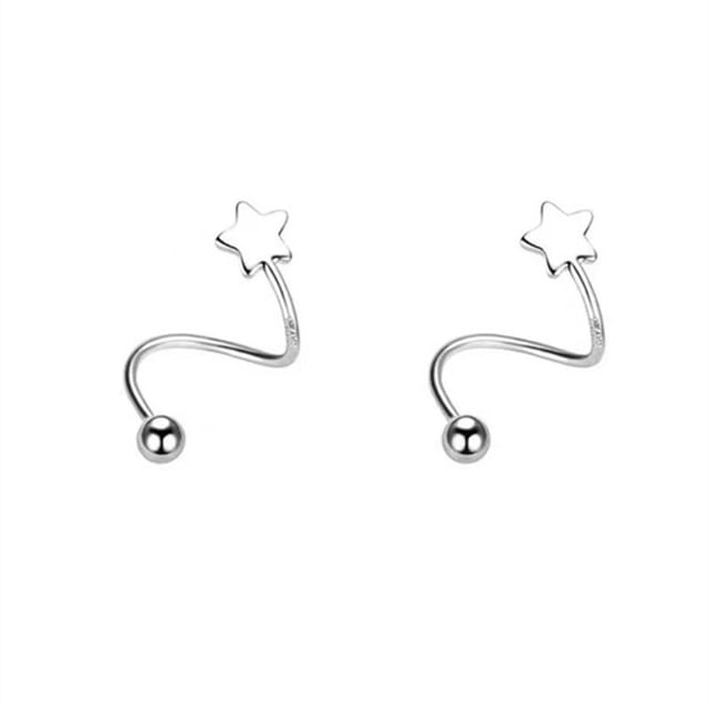 Heart Alloy Jacket Star Ear Bead /