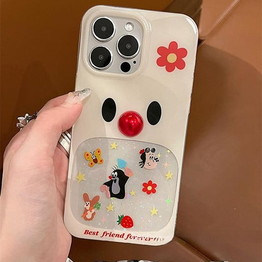 / Case Bead Adhesive Decoration Phone Set Cartoon