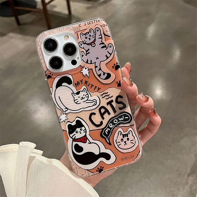 / Cat Strap Phone Set Case