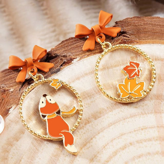 Earring On Hoop Fox / Clip