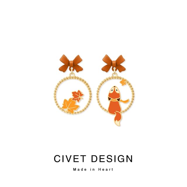 Earring On Hoop Fox / Clip