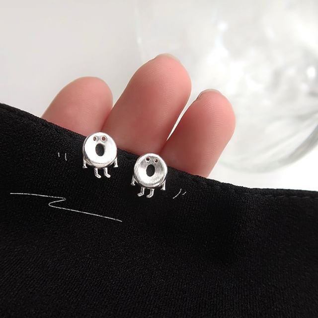 Cartoon 925 Sterling Stud Earring Silver