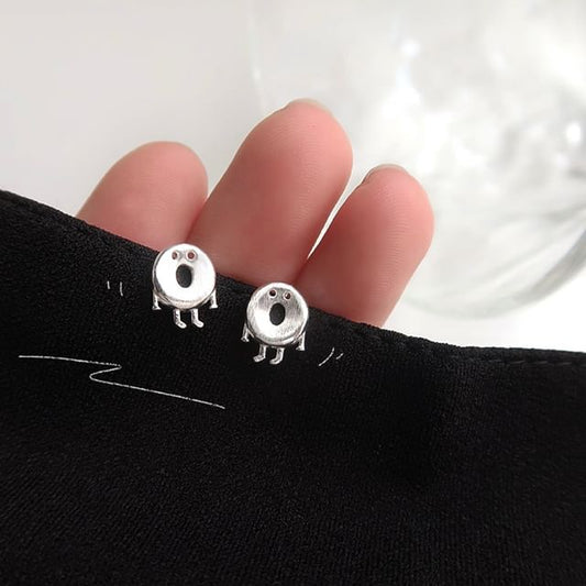 Cartoon 925 Sterling Stud Earring Silver
