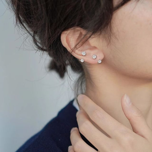 Earring Rhinestone Huggie Open