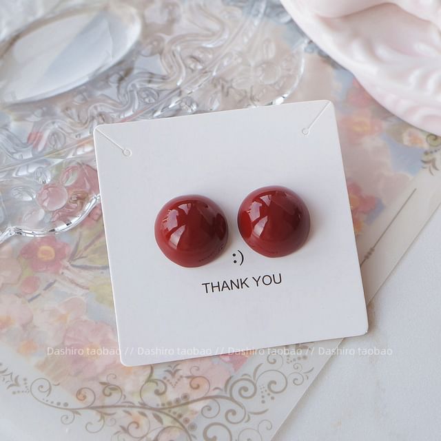 Bow Plain Stud Clip-On / Drop Ear Earring