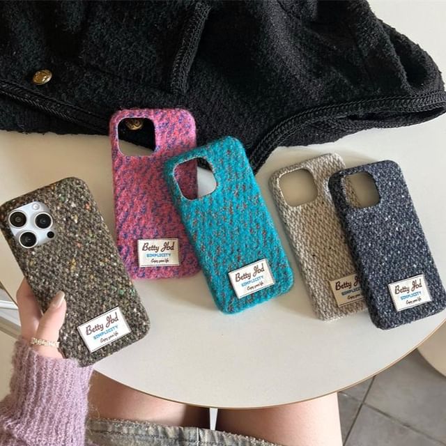 Phone Applique Case Melange Lettering
