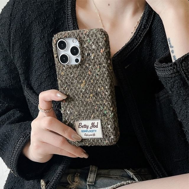 Phone Applique Case Melange Lettering
