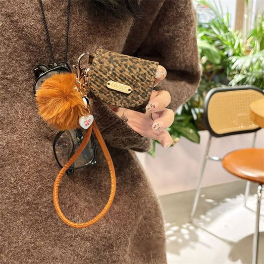 Strap / Earphone Pom Skin AirPods Print Case Pro Leopard