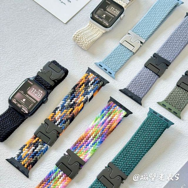 Buckled Apple Braided Watch Band