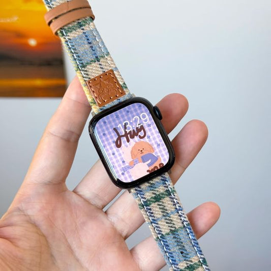 Watch Apple Band Fabric Plaid