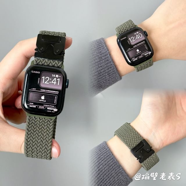 Buckled Apple Braided Watch Band