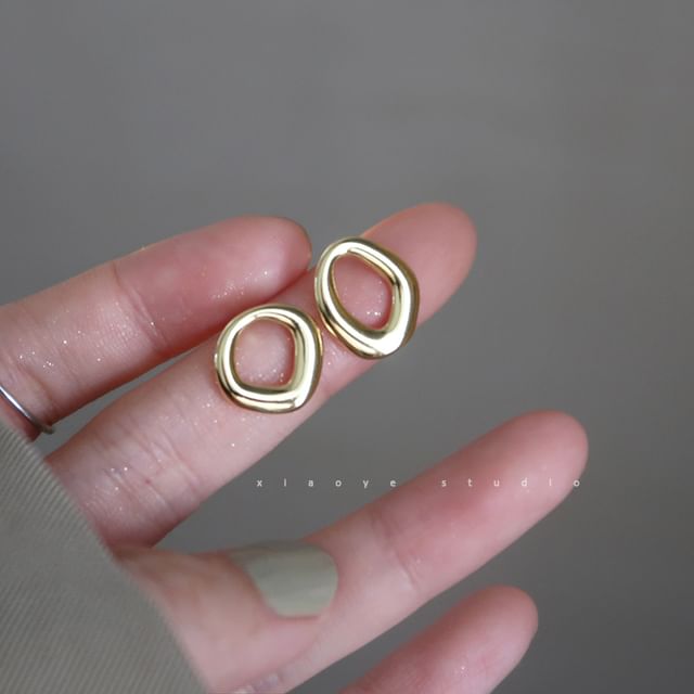 S925 Stud Sterling Irregular Earring Silver