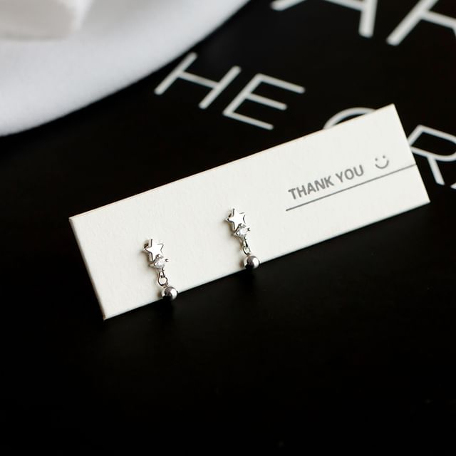 Earring Sterling Cuff S925 Star / Silver Ear Huggie