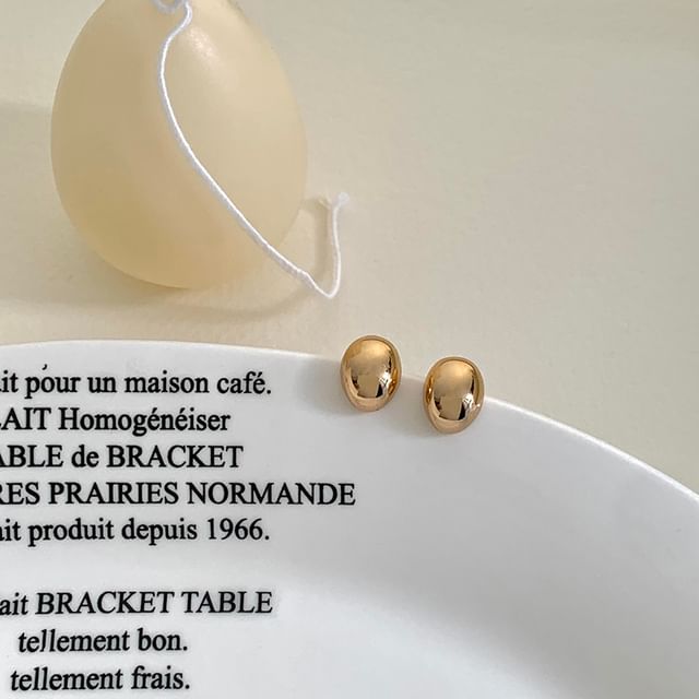 Earring Polished Stud Alloy