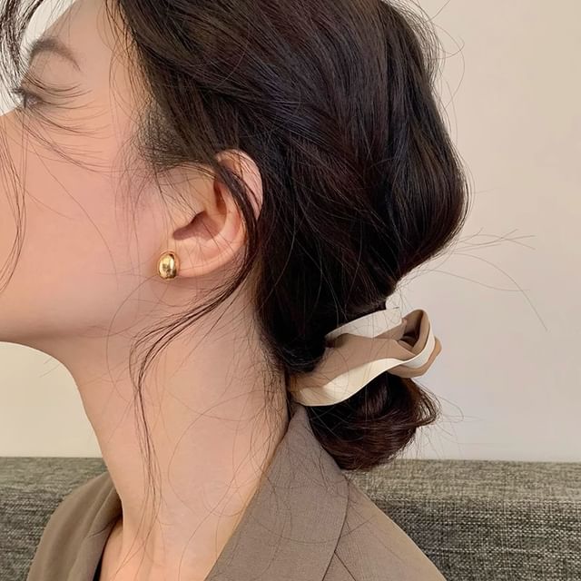 Earring Polished Stud Alloy