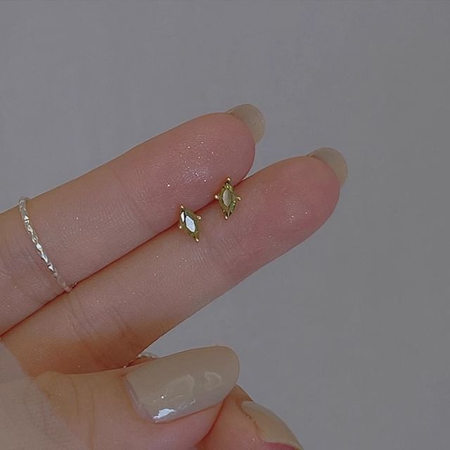 Earring Rhinestone Alloy Stud