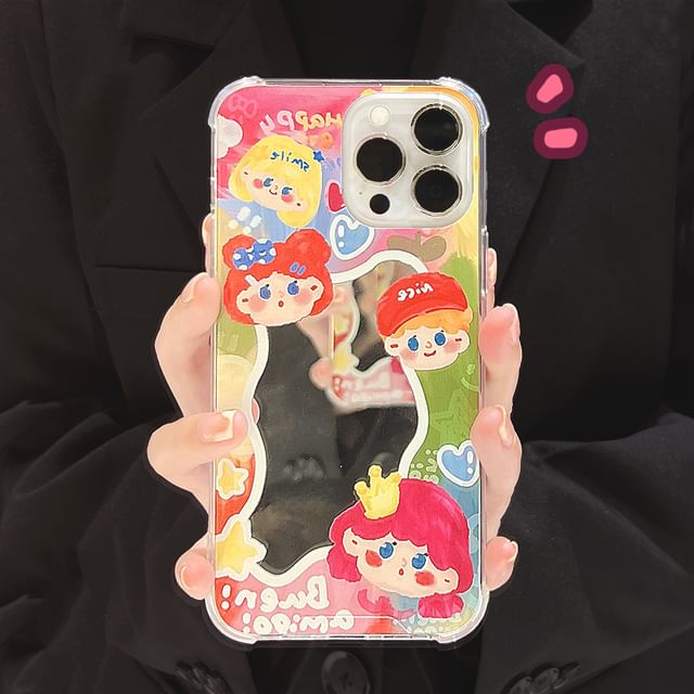 Case Mirrored Phone Cartoon
