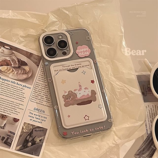Holder Case Bear Phone Card