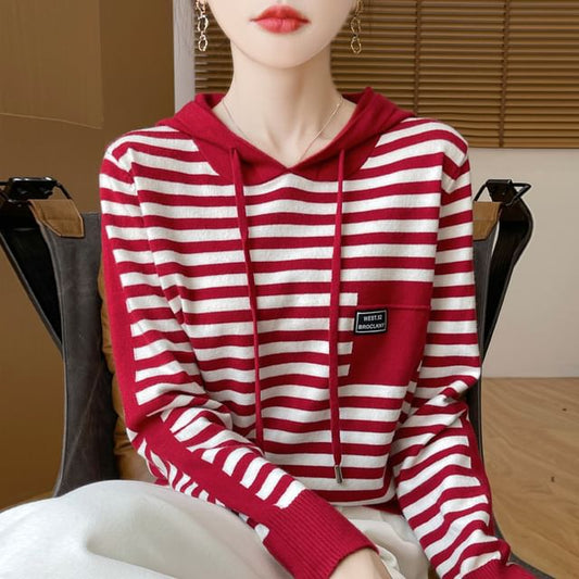 Striped Hood Sweater